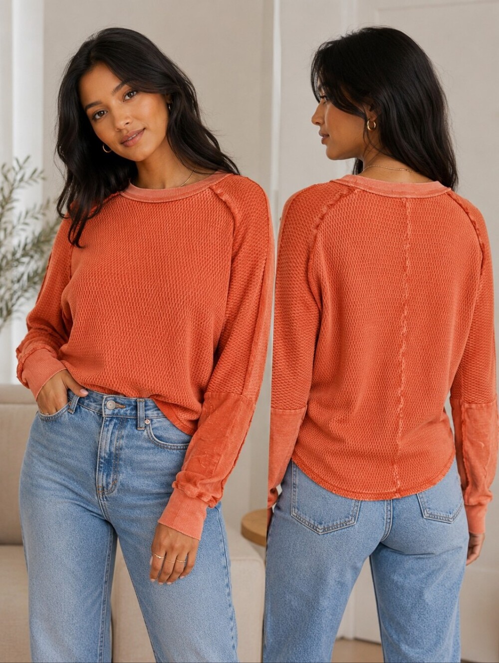 Easel Waffle Knit Pullover – Size Small – NWT